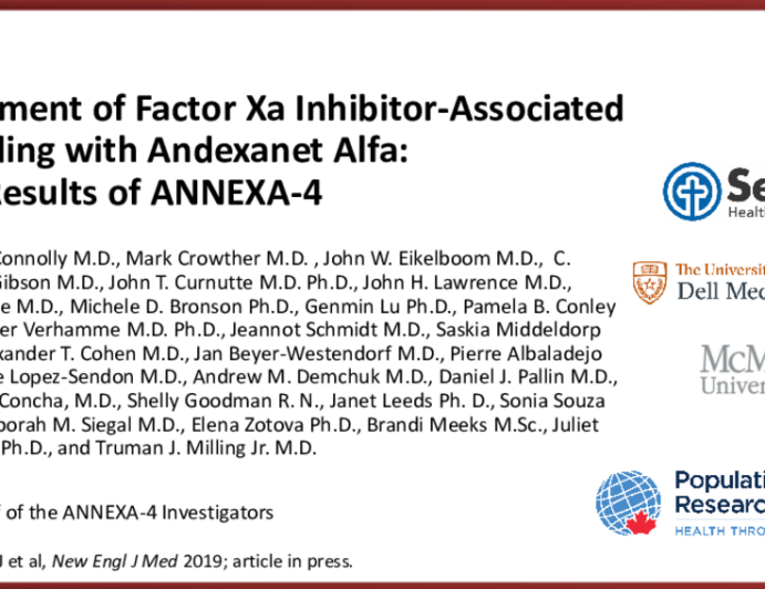 Treatment of Factor Xa InhibitorAssociated Bleeding with